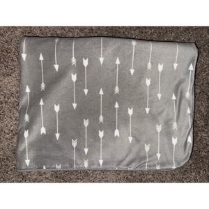 Cloud Island Target Gray White Arrows/Sherpa Baby Blanket